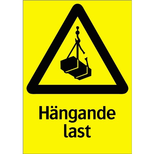 Skylt hängande last