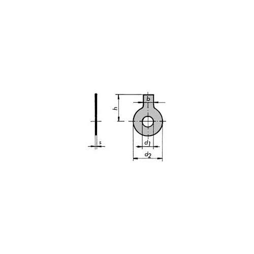 Vikbricka LB1 FZB DIN 93 med 1 tunga