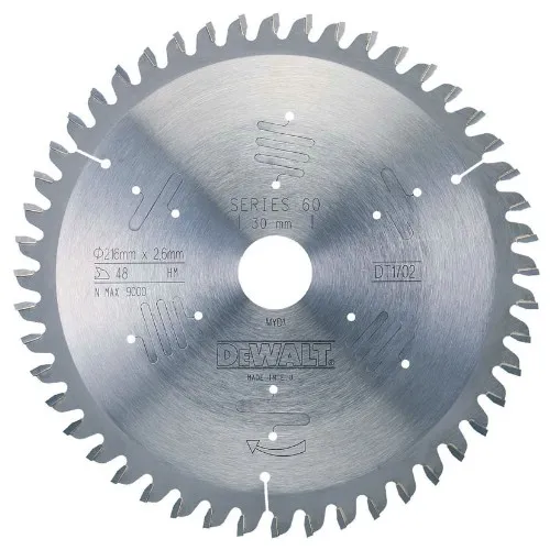 Cirkelsågklinga DEWALT SERIE 60 Trä, Alu, PVC