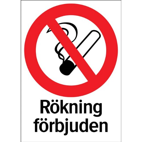Skylt rökning förbjuden