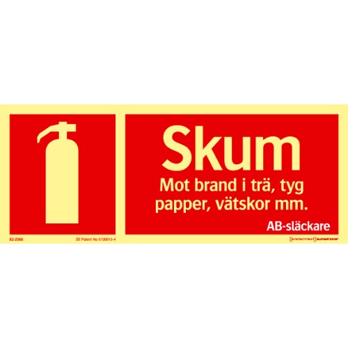 Skylt skumsläckare Supernova färgefterlysande
