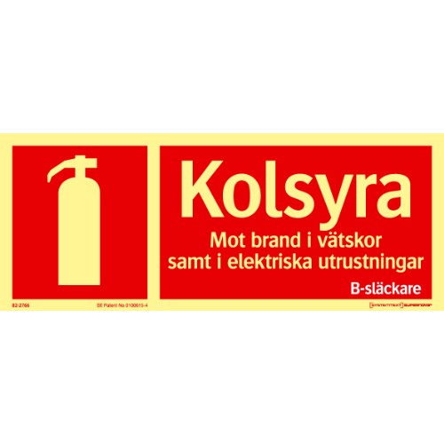 Skylt kolsyresläckare Supernova färgefterlysande