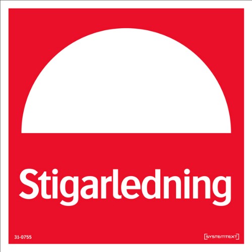 Skylt stigarledning Reflex