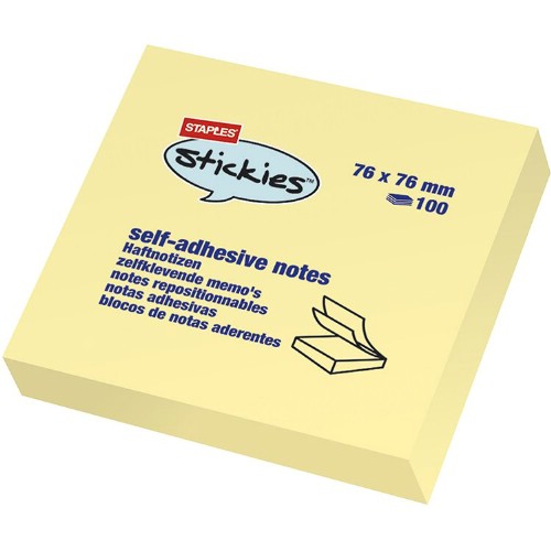 Noteringsblock STAPLES självhäftande