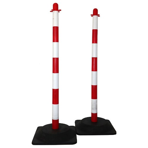 Avspärrningsstolpe för plastkätting 2-pack