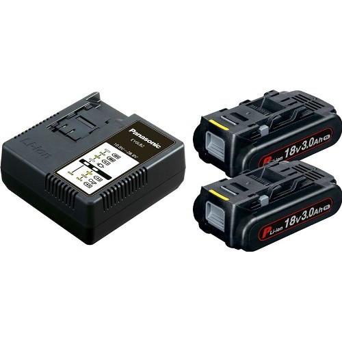 Laddare- och batteripaket PANASONIC 2x18 V 3,0 Ah Li-Ion