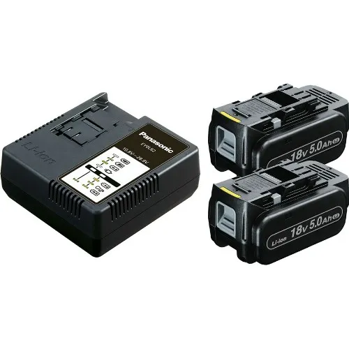 Laddare- och batteripaket PANASONIC 2x18 V 5,0 Ah Li-Ion