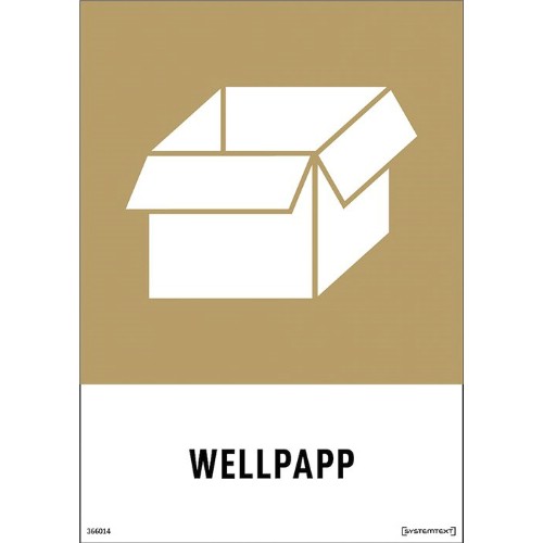 Skylt wellpapp