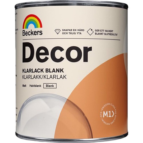 Klarlack BECKERS DECOR vattenbaserad blank Klarlack BECKERS DECOR vattenbaserad blank