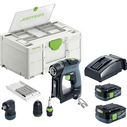 Borrskruvdragare FESTOOL CXS 12 2,5-Set 12 V Borrskruvdragare FESTOOL CXS 12 2,5-Set 12 V