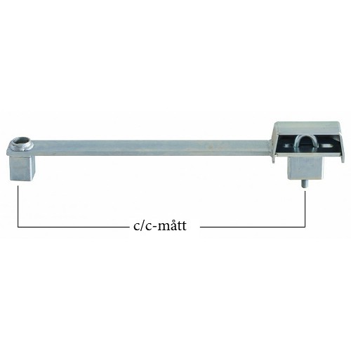 Låsbom container med distans 65 mm