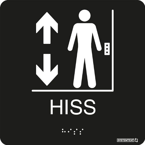 Skylt taktil hiss