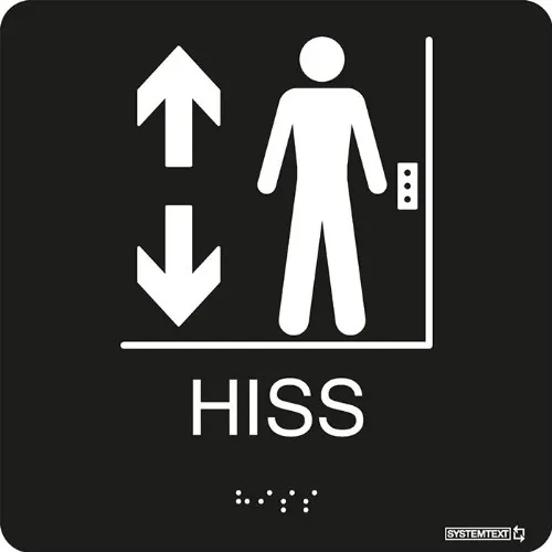 Skylt taktil hiss