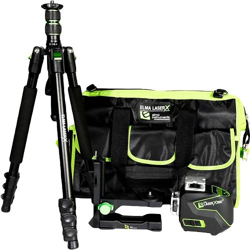 Korslinjelaser ELMA X360-3 Inkl. stativ i nylonväska